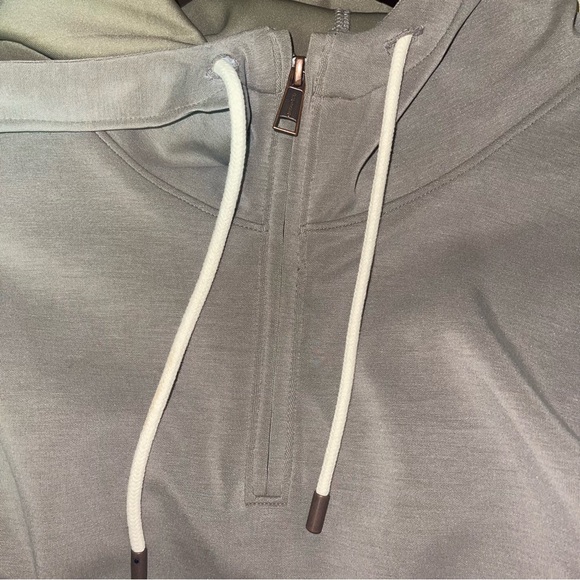 Outpost Makers Men's Hoodie 1/4 Zip Size Large Buckle Exclusive Tan Beige - Picture 6 of 12